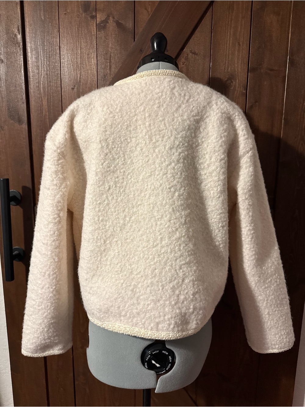 Women’s Cream Bouclé Teddy Lady Gold Chain Jacket - Future Collective - Picture 4 of 6